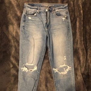 American Eagle Distressed Mom Jeans